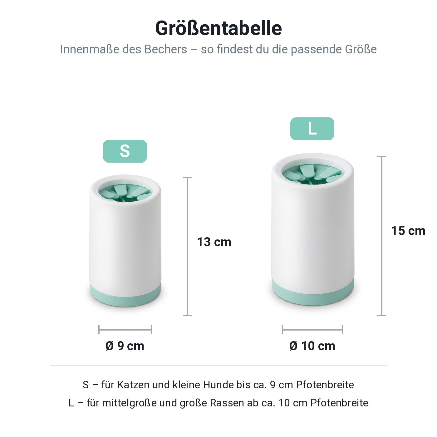Größentabelle S und L