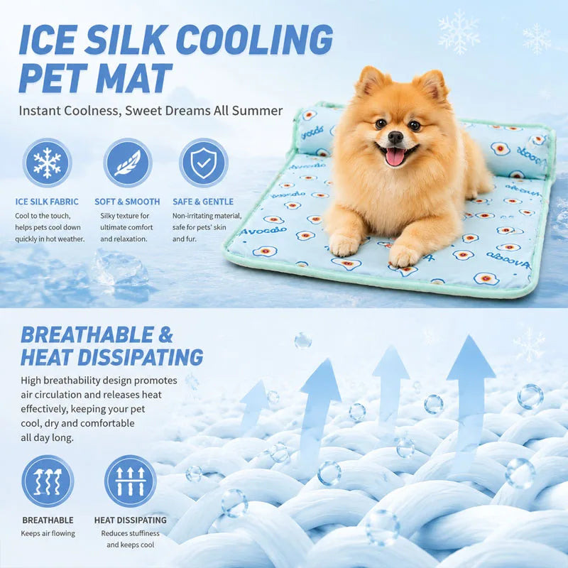 Kühlende Ice-Silk-Matte für Hunde und Katzen